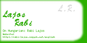 lajos rabi business card